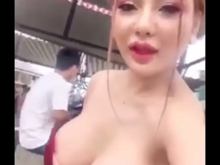 Hot girl shows boobs