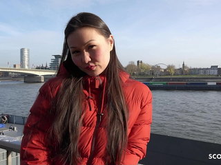 GERMAN SCOUT - BIG CLIT ASIAN GIRL LUNA FIRST RIMJOB AND FUCK AT REAL STREET CASTING